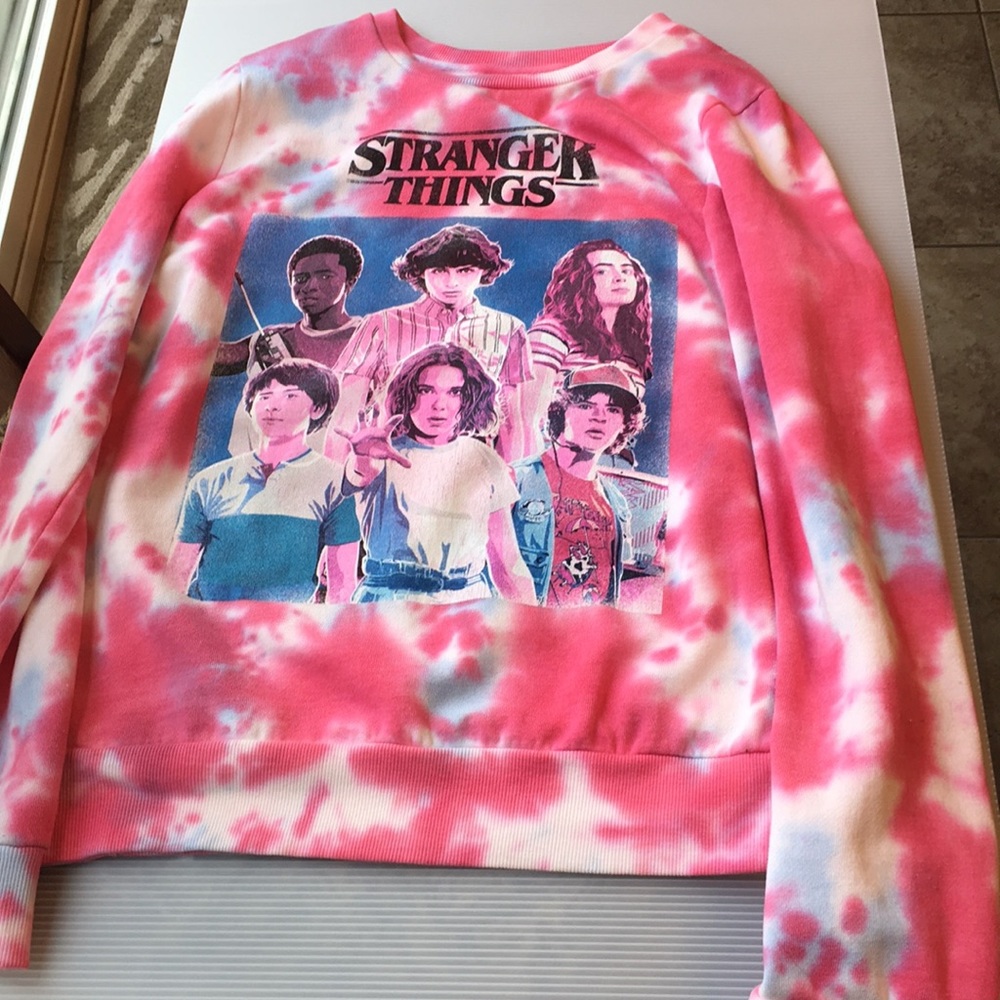 Stranger Things Graphic Tie Dye Sweatshirt